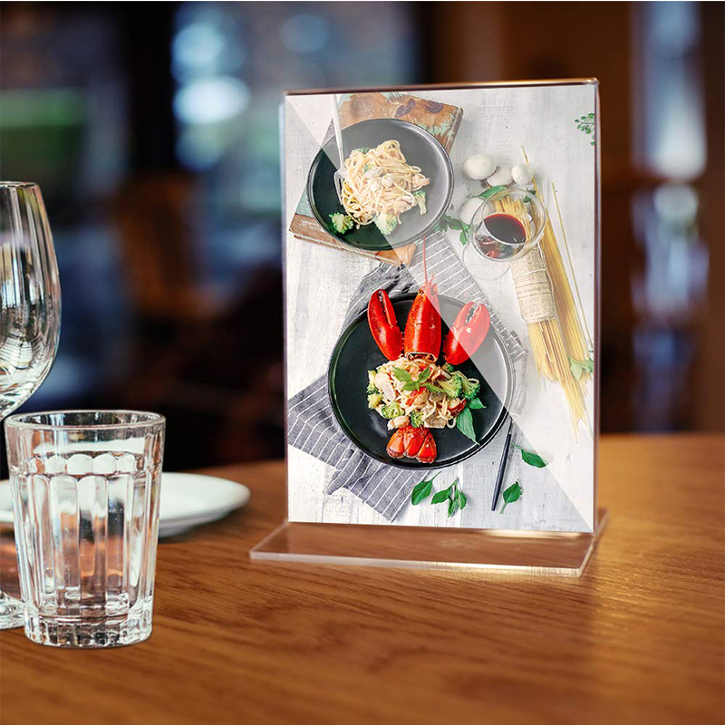 acrylic menu holder