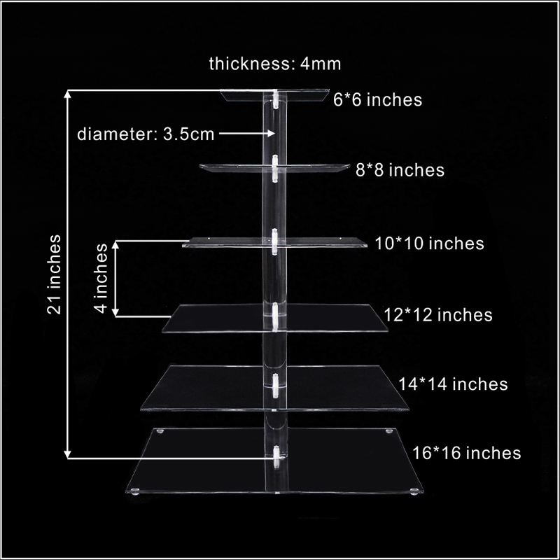 clear cake stand