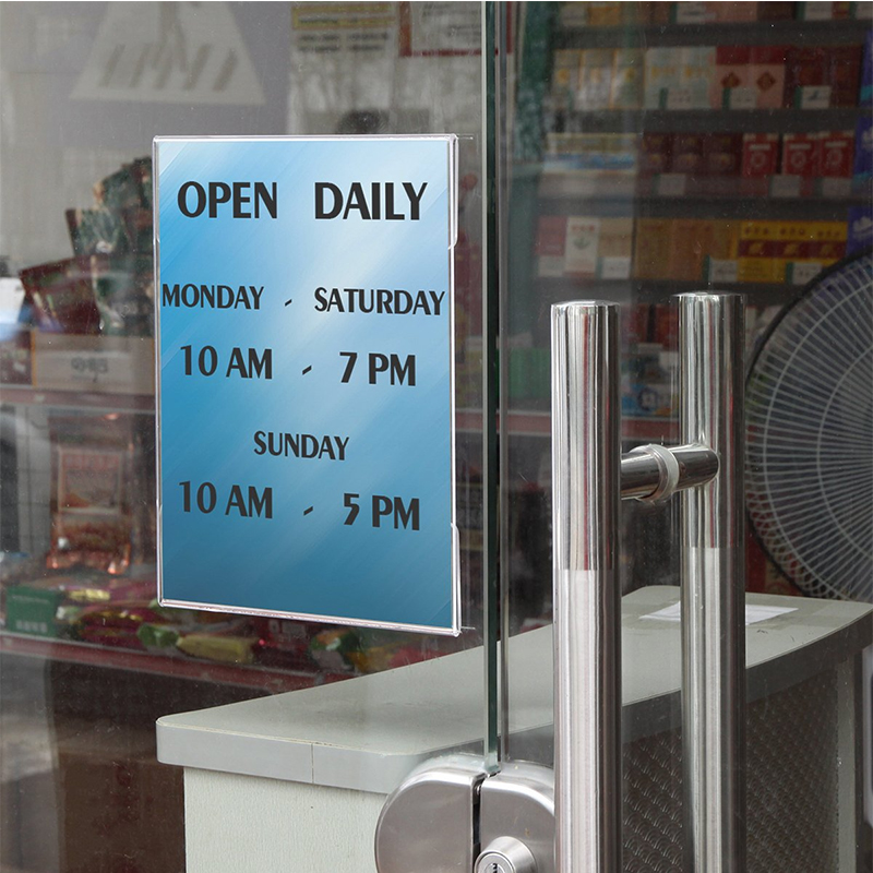 wall mounted acrylic sign holder