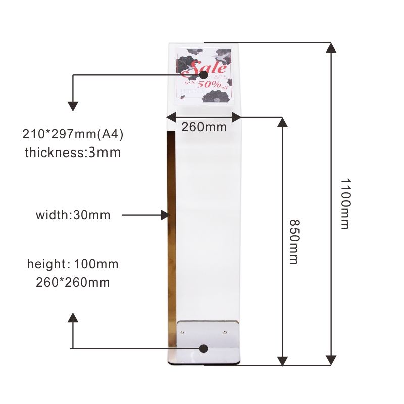 Acrylic floor display stand