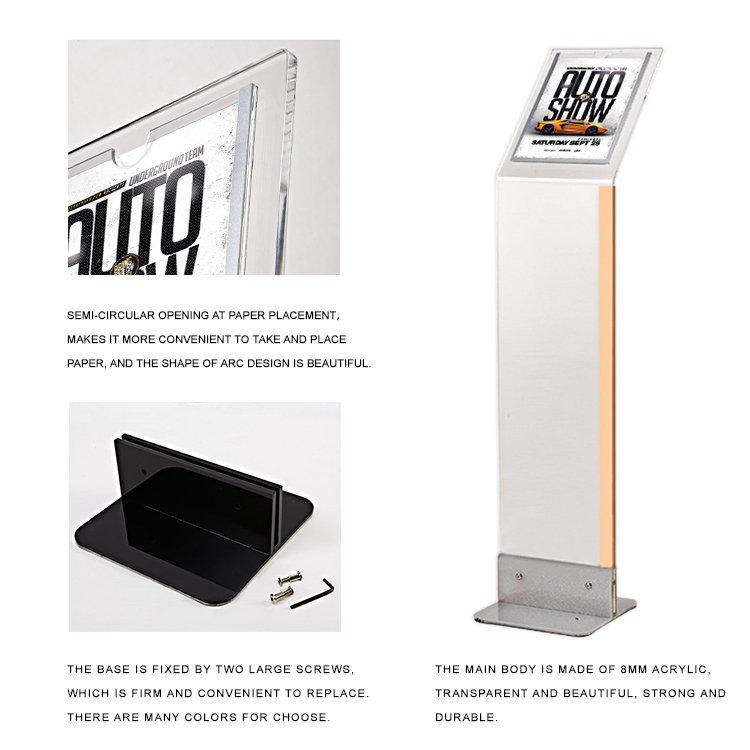 Acrylic poster display stand