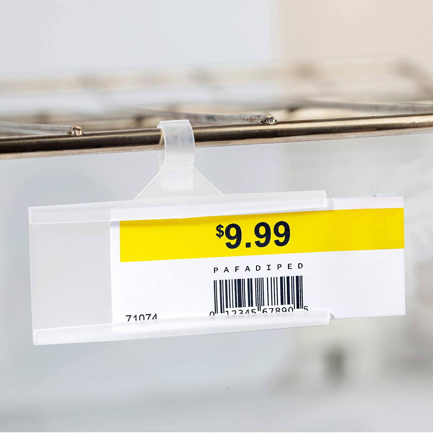 price tag label holder for wire shelf