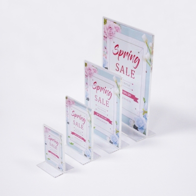 Custom US letter Standard Table Tent Style A3 A4 A5 A6 A7 Acrylic Insert Card Sign Holder 4x6 5x7 8.5x11 11x17 inch other sizes