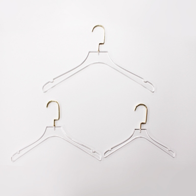 clear acrylic coat suits dress clothes hangers for home / garment stores 