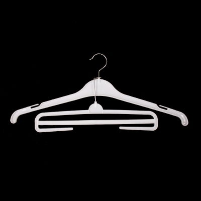 white plastic clothes suits hangers custom logo printing 