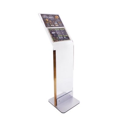 clear acrylic A4 brochure holder floor standing advertising poster sign display stand for supermarket exhibition hotel