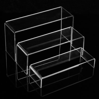 clear step acrylic shoe cosmetic dessert wallet display holder rack display stand 