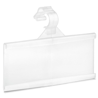 Supermarket stores PVC hanging plastic price tag label holder for wire shelf