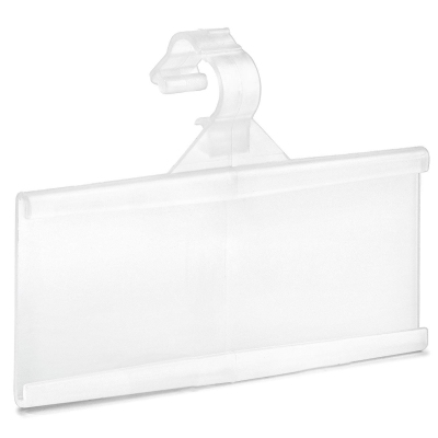 Supermarket stores PVC hanging plastic price tag label holder for wire shelf