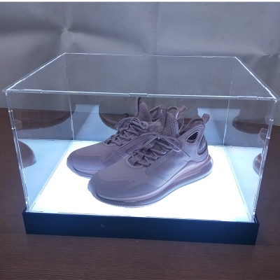 Acrylic sneaker shoes boxes with LED lightings